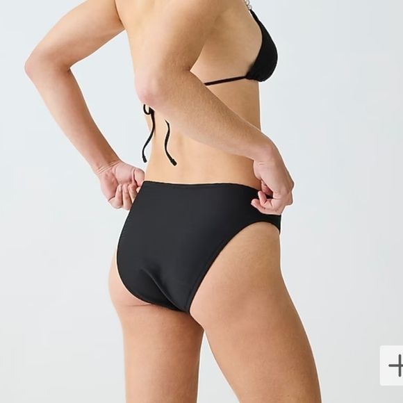 NWT J. Crew high rise cheeky ribbed black bikini bottoms - Picture 6 of 6